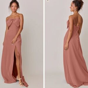 Revelry Monroe Chiffon Dress, size 2, dessert rose